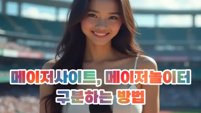 메이저사이트와 메이저놀이터를 구분 방법 알려드려요.