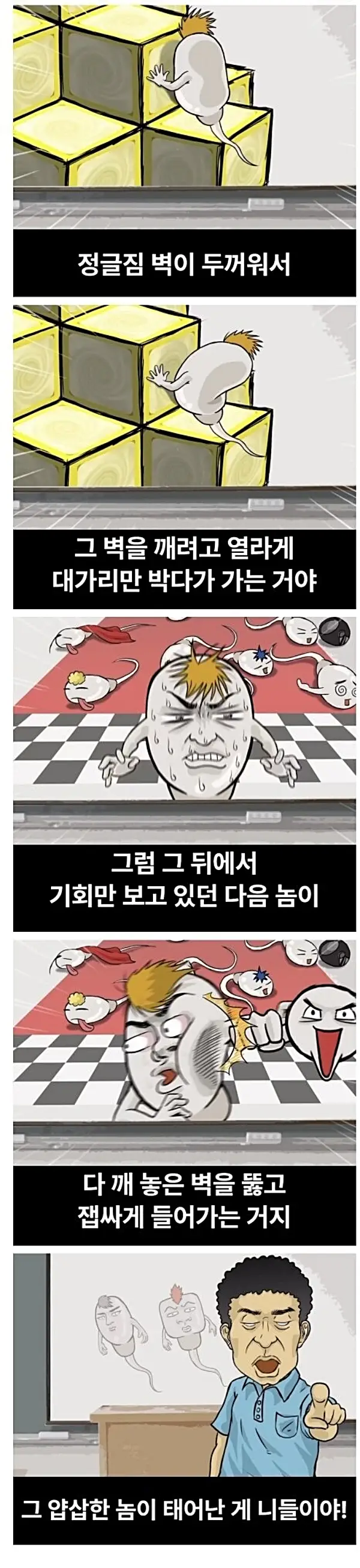 남학교의 성교육 시간
