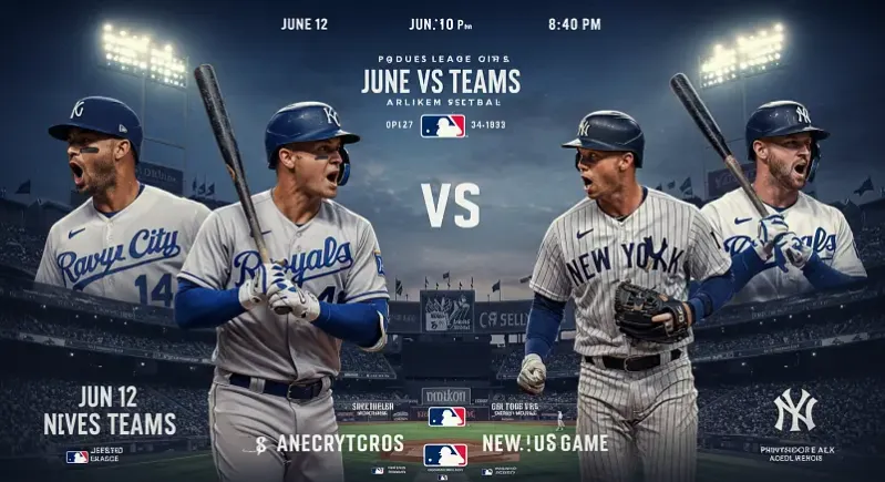 6월 12일 캔자스시티 vs 뉴욕 양키스: 코프먼 스타디움에서 펼쳐지는 MLB 인터리그 대결! 로열스의 상승세인가, 양키스의 독주인가? MLB 전문가 분석!