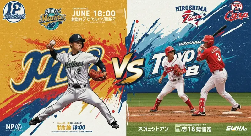 6월 12일 지바 롯데 vs 히로시마: 조조 마린 스타디움에서 펼쳐지는 NPB 인터리그 빅매치! 롯데의 홈 강세인가, 히로시마의 상승세인가? NPB 전문가 분석!
