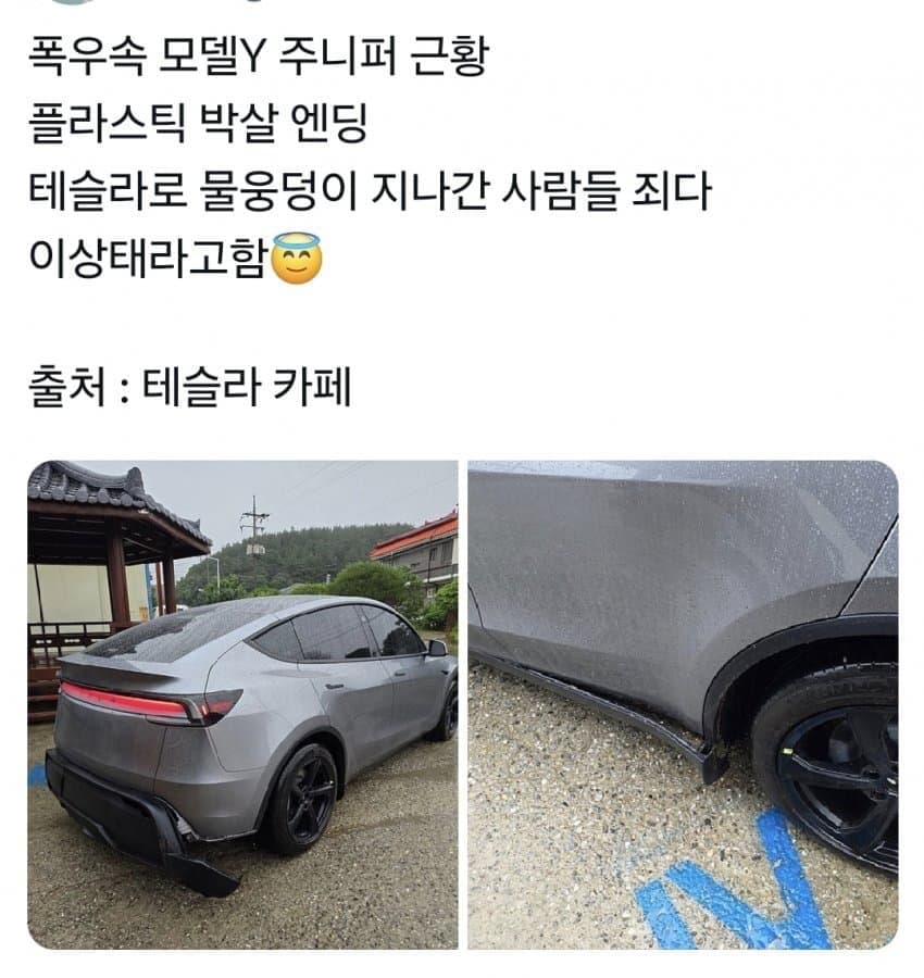 폭우 홍수 사태 테슬라 오너들 근황