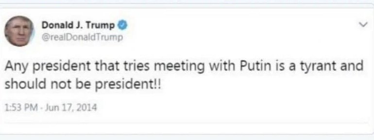 푸틴을 만나려는 대통령은 폭군이며 대통령이 되어서는 안 됩니다!!