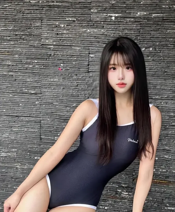 차분한 수영선수 스타일 원피스 수영복