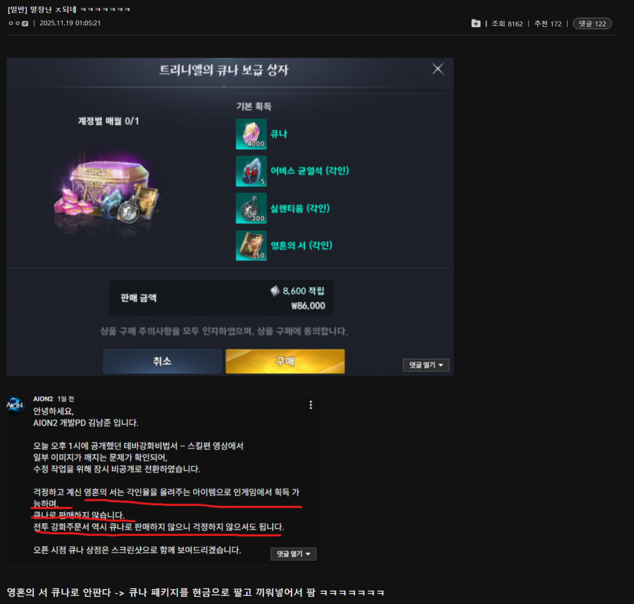 방금 오픈한 nc기대작 아이온2 근황