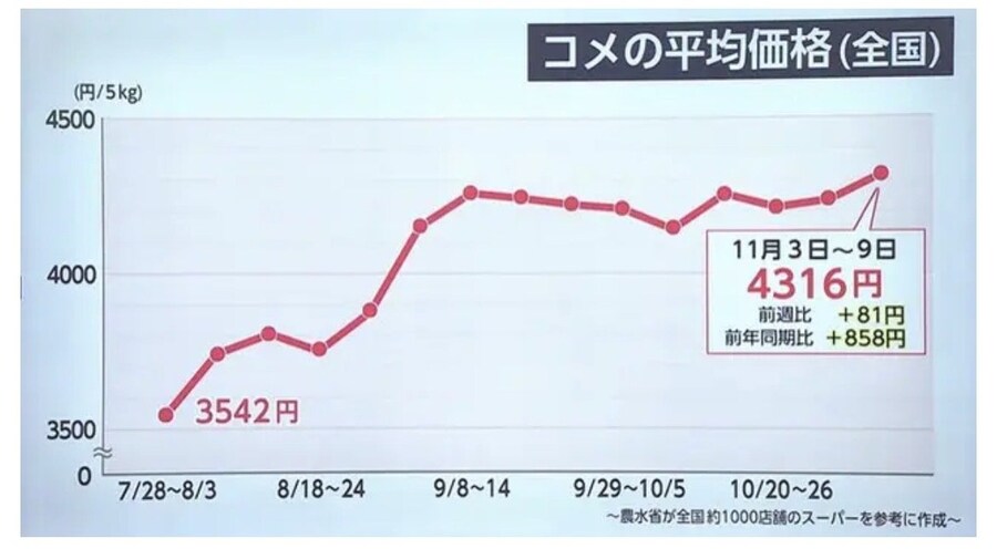 일본 쌀값 근황