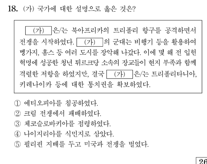 이번 수능 세계사에서 난이도 높았다는 문제